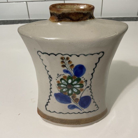 VTG Tonala Ceramic Crescent Half Moon Vase Mexico - Picture 4 of 7